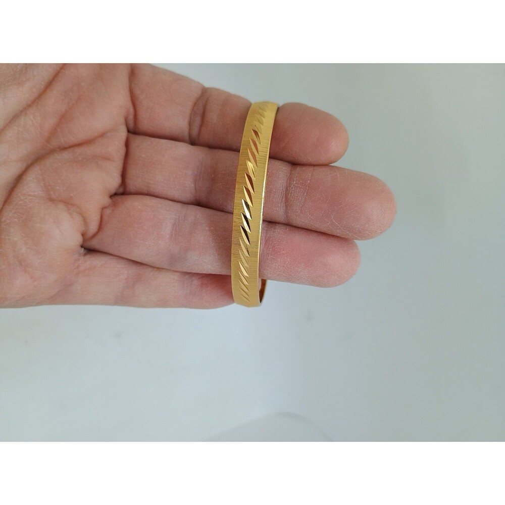 MONET Gold Tone Stacking Bangle Bracelet Vintage 1960s